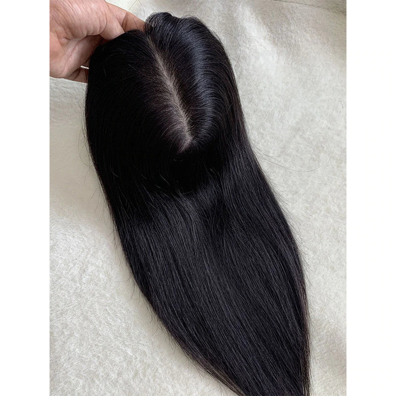 Premium Clip in Human Hair Toppers Seamless Hairpiece Toupee for Thinning Crown Women for Thicking Hair 20"-22" inch {In Stock} Same day In-store- Pick up Available Hair loss Solutions