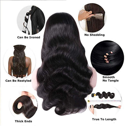 Sunday Lace Front Wig Glueless Long Wavy with Natural Hairline Synthetic Heat Resistant 22 Inches