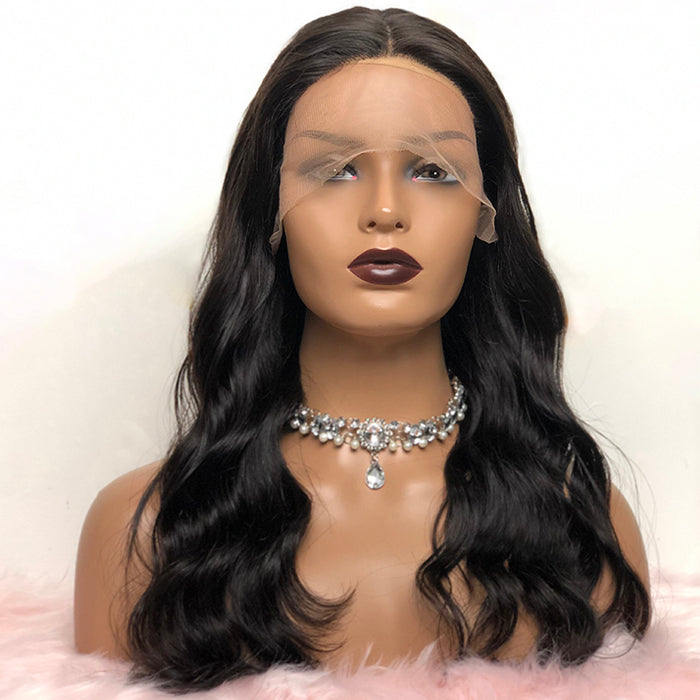 Kimoyne Body Wavy Lace Front Wig 100% Human Hair 10A Middle Part | Melted Hairline