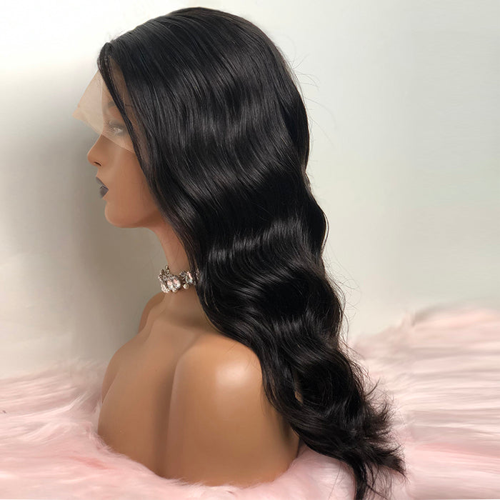 Kimoyne Body Wavy Lace Front Wig 100% Human Hair 10A Middle Part | Melted Hairline