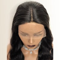 Kimoyne Body Wavy Lace Front Wig 100% Human Hair 10A Middle Part | Melted Hairline