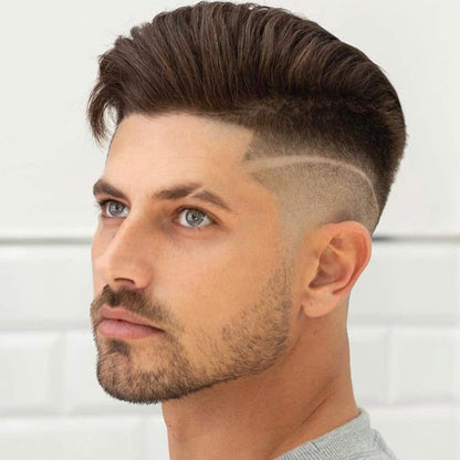 Men Custom Human Hairpiece  Replacement System Dark Brown (#2) | David