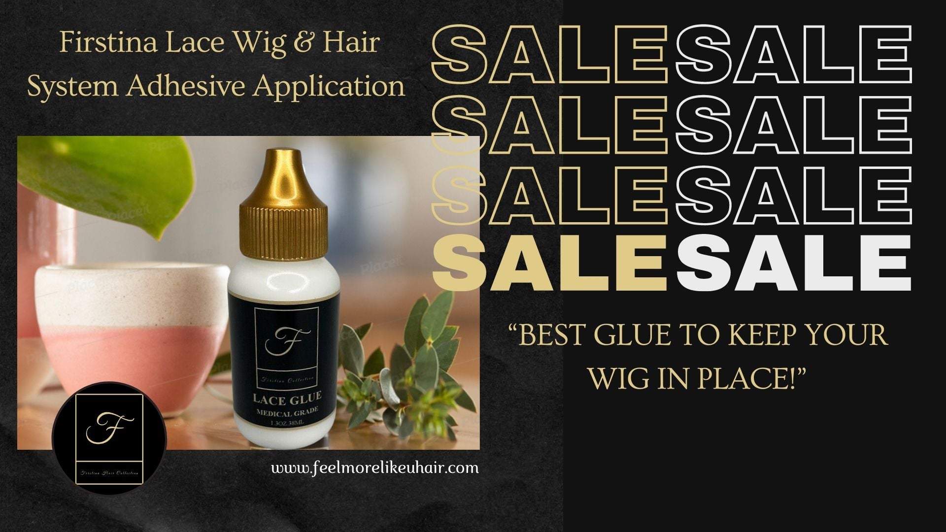 Lace Wig Glue Adhesive  Medical Grade (Firstina) –   Best Custom Wigs, Hairpieces, & Hair Replacement Solutions