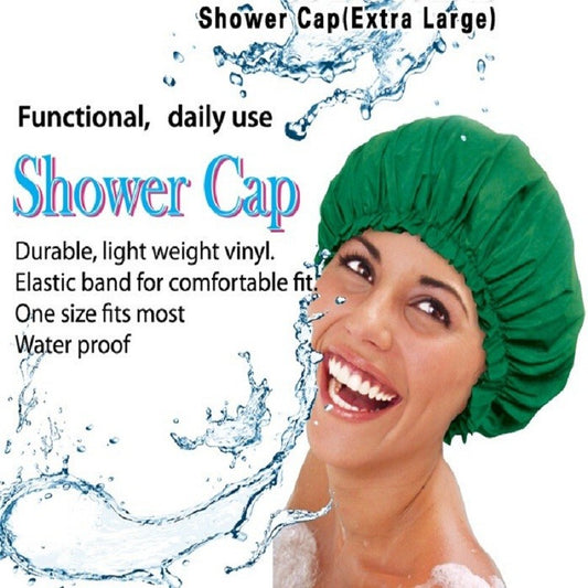 100% 🌊 Waterproof Shower Cap  | Keep Your Hair, Extensions, Wig & Braids Dry While Bathing or Showering