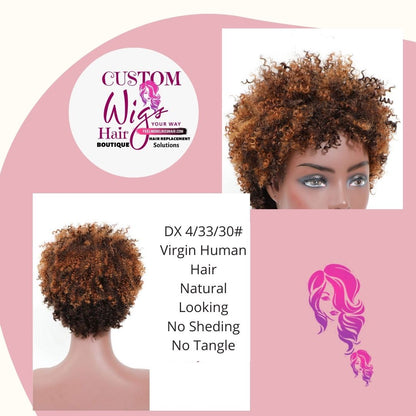 Custom Made Wig Afro Soft Kinky Curly (short)