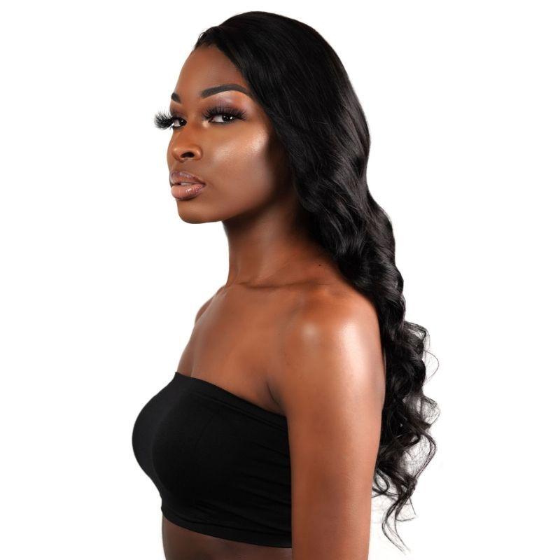 Custom Made Body Wave Front Lace Wig Human hair side
