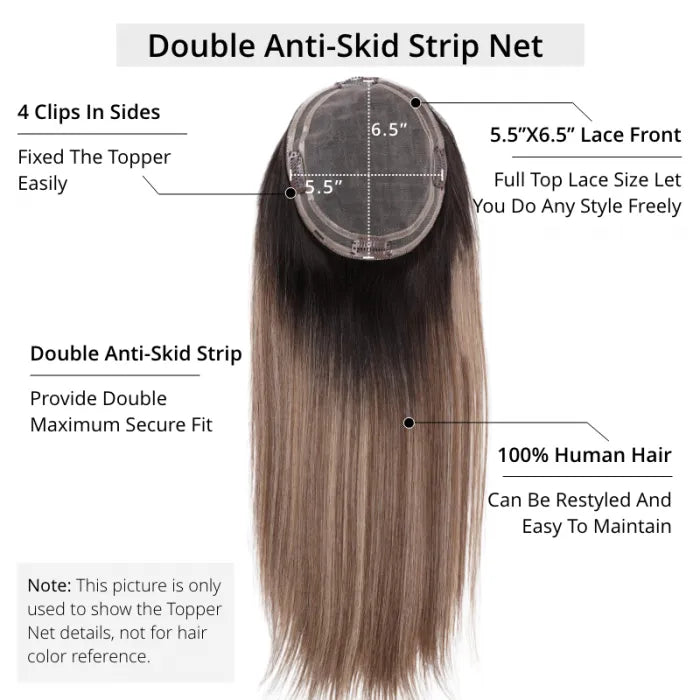 Human hair piece topper on sale