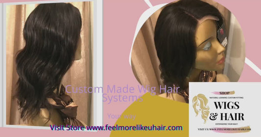 Custom Made Wig Front lace 10 inch Body Wave 100% Virgin Human Hair System