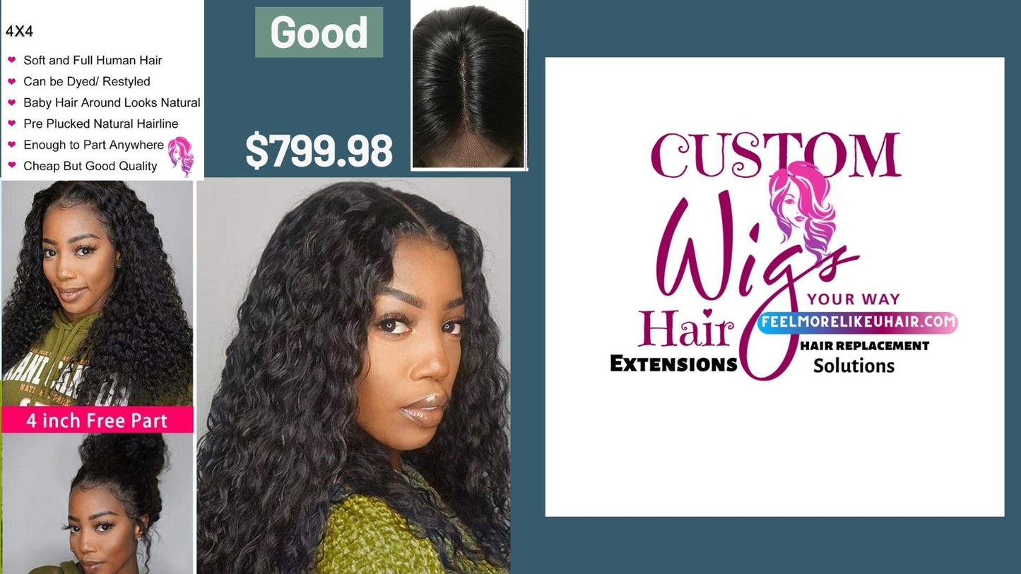 Custom Fitting Hair System Wig (Create Your Own) Ready 2 Wear Basic