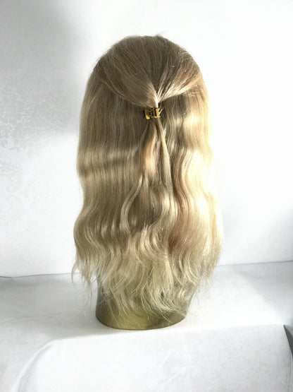 Custom Wig Layered Blonde With Balayage & Rooting Service