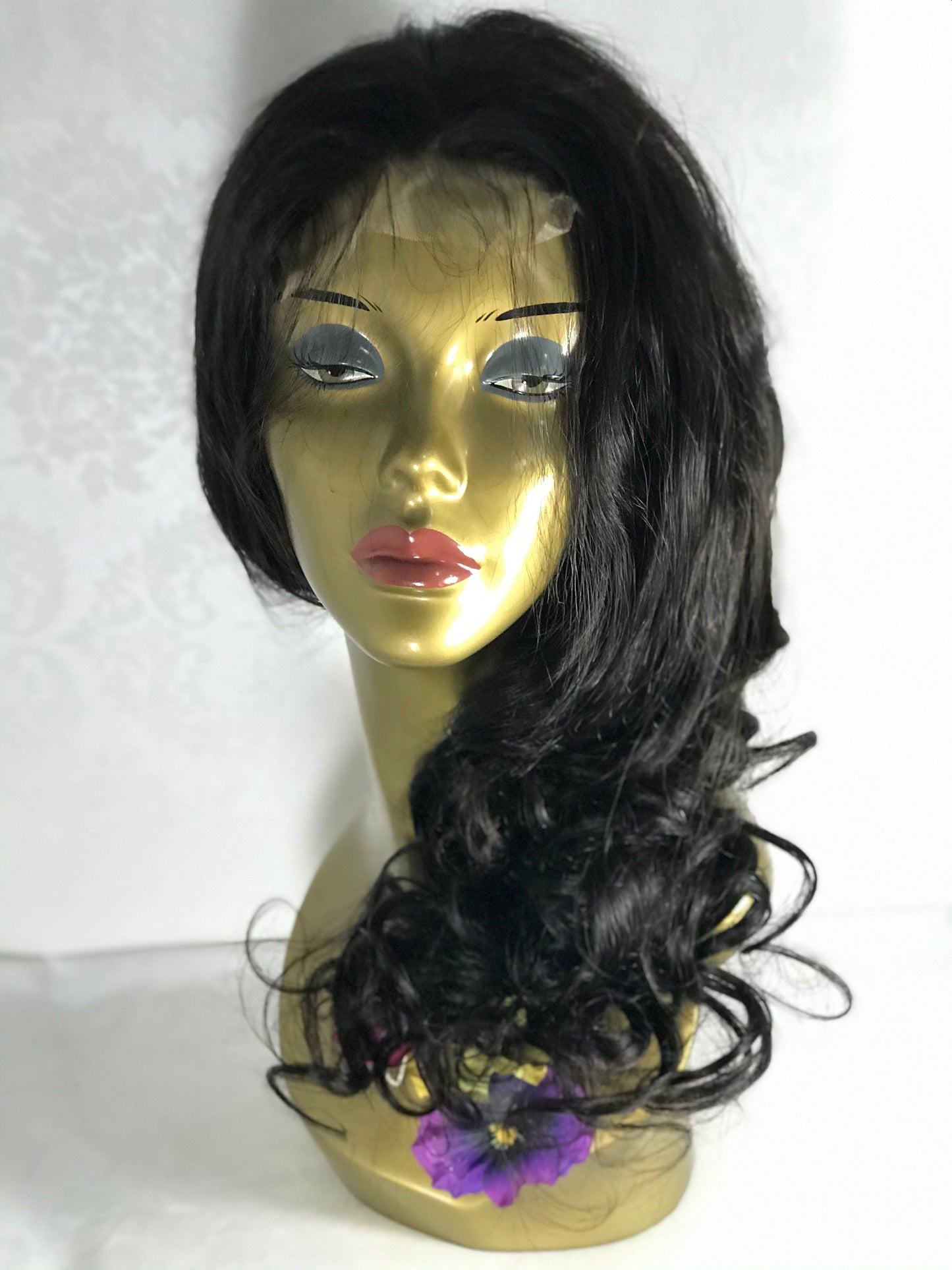 Custom 14 inch Body Wave Human Hair Lace Front Wig Hair System