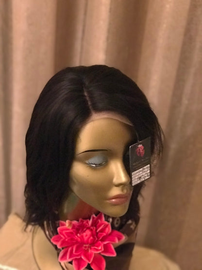 Custom Made Wig Front lace 10 inch Body Wave 100% Virgin Human Hair System