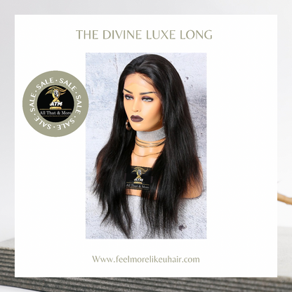 Long 20-22 inch Straight Human Hair Wig New Divine Luxe Hair Collection-  All That & More Salon Presents up to 50% off- Hope & Hair Breast Cancer Awareness Weekend Event