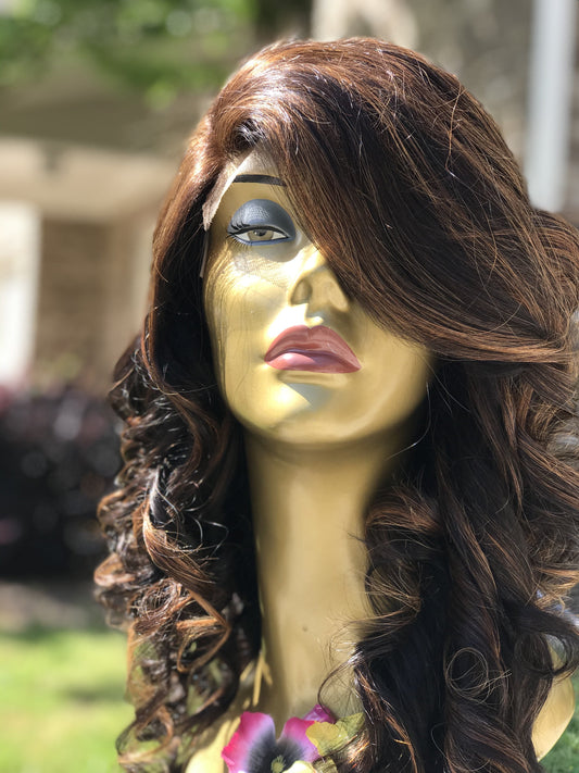 20" Wig Full Lace Front with highlights Coloring Service | Already Customized