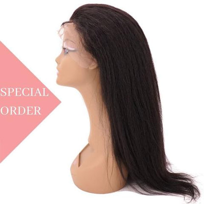 Brazilian Kinky Straight Front Lace Wig